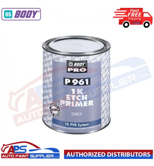 HB BODY P961 1K ETCH PRIMER GREY 1LTR easy sanding FAST DRYING